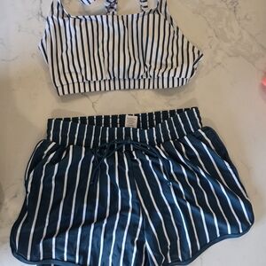 Striped Swimwear Set